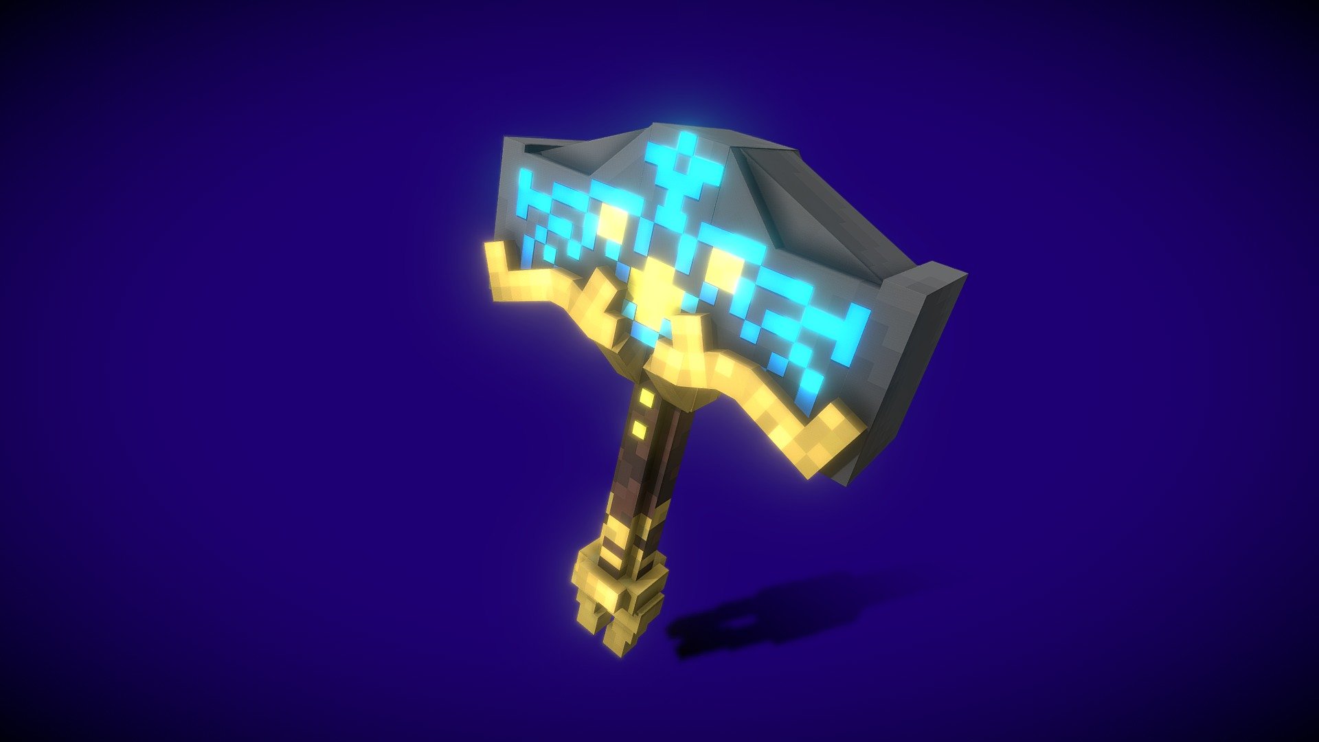 3D model mjolnir from god of war ragnarok VR / AR / low-poly