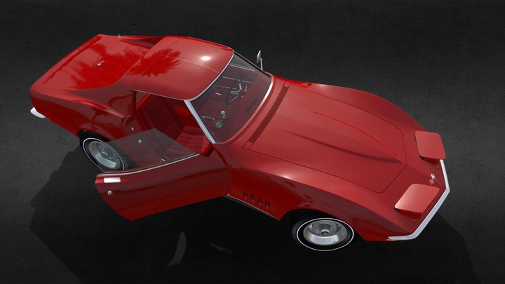 1968 Corvette C3 Stingray Coupe 3D Model