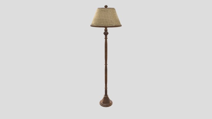old lamp lowpoly 3D Model