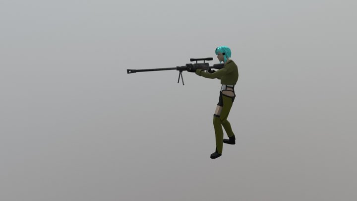 Sinon Animated 3D Model