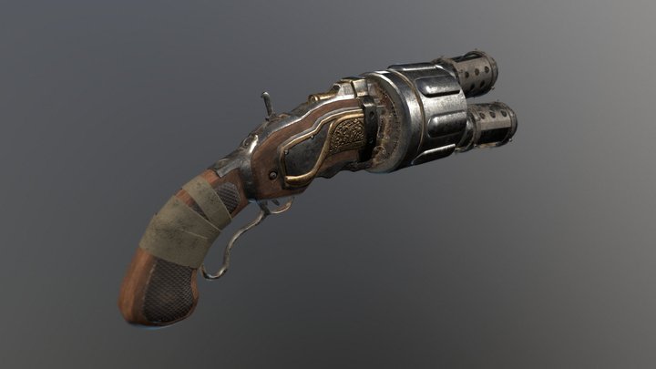 Bioshock infinite inspired Handgun 3D Model