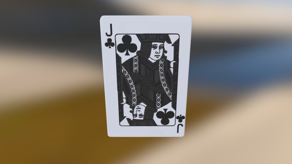 Jack of Clubs Playing Card (Monochrome Version)