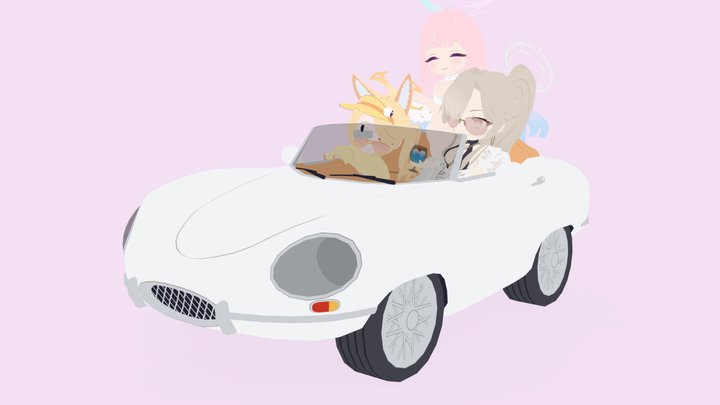 [Blue Archive] Jaguar E-Type Convertible – Modello 3D gratuito STL