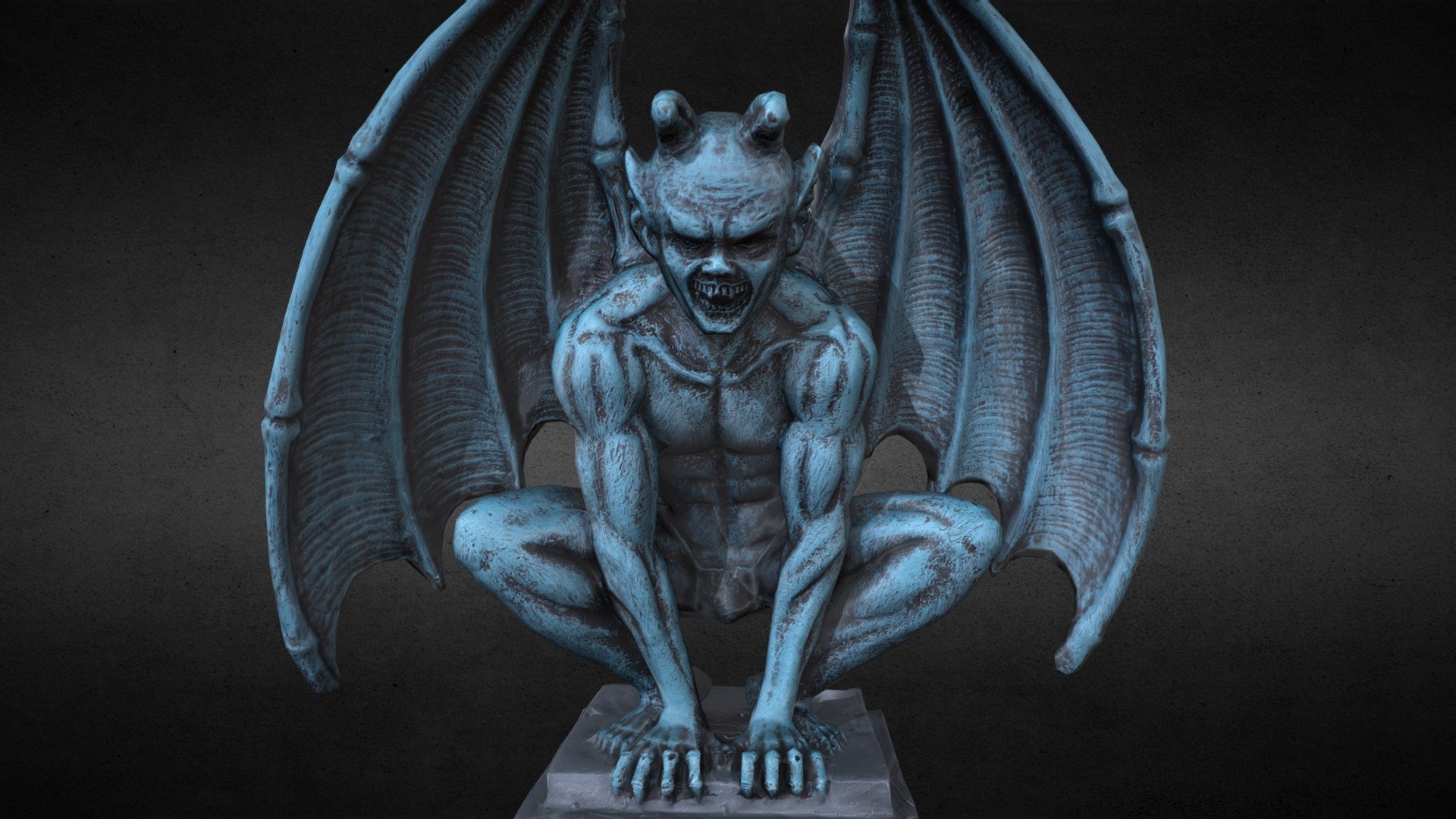 Statue of Gargoyle Buy Royalty Free 3D model by digikstudio [a5a3ceb