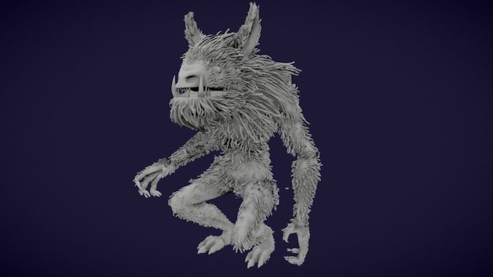 Werewolf Pose Test. 3D Model