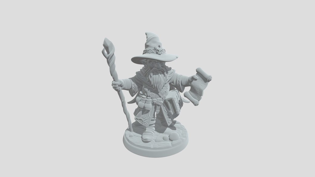Amethyst Robed Wizard and the Scroll of Runes