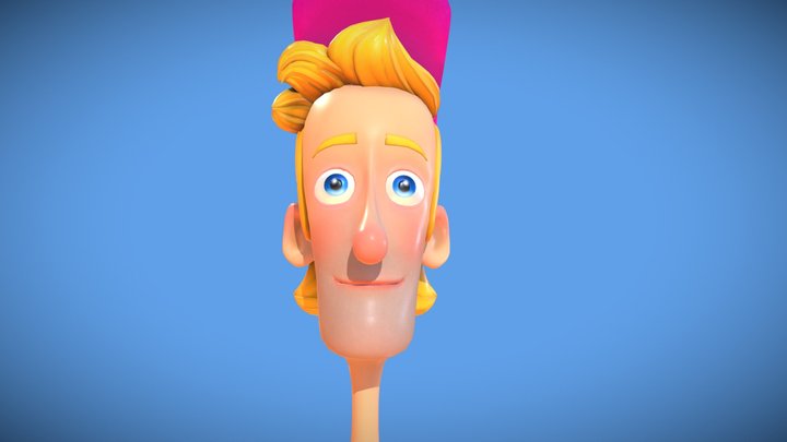 Head Cartoon 3D Model
