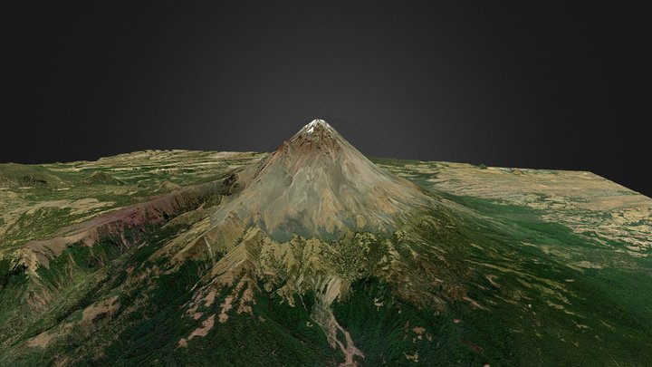 El volcán Popocatépetl 3D Model