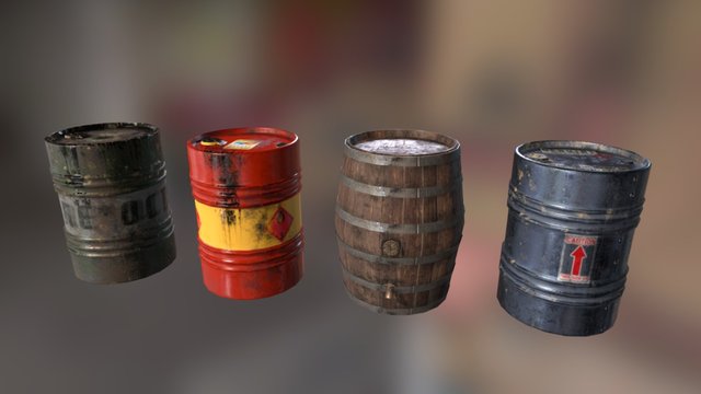 Barrels 3D Model
