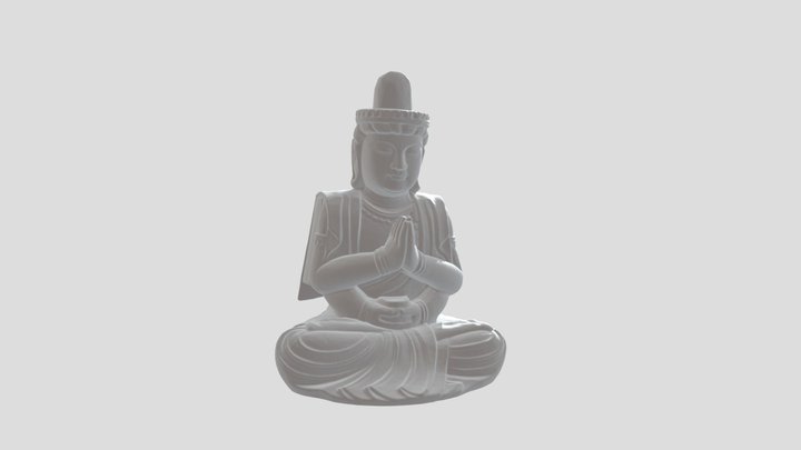 Wood Buddha 3D Model