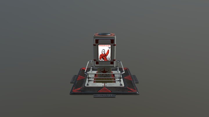 Communist Propagandist Billboard 3D Model
