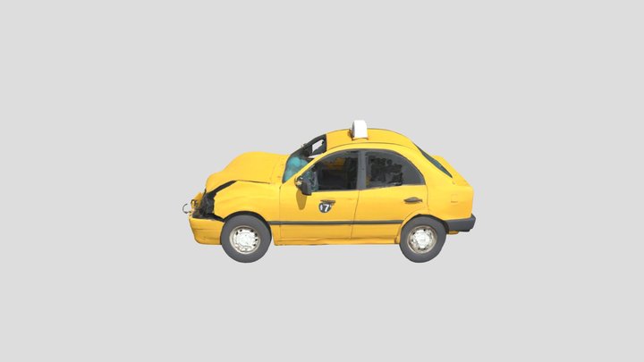 taxi crash 3D Model