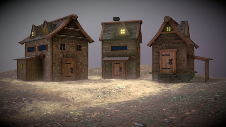 Cabins in the Woods 3D Model