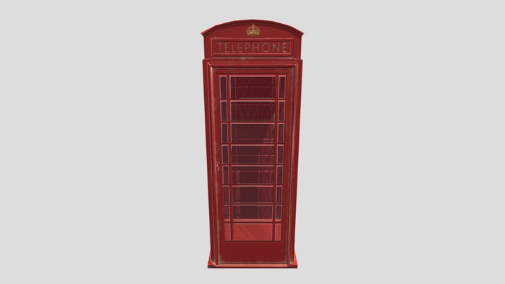 Red Telephone Box 3D Model