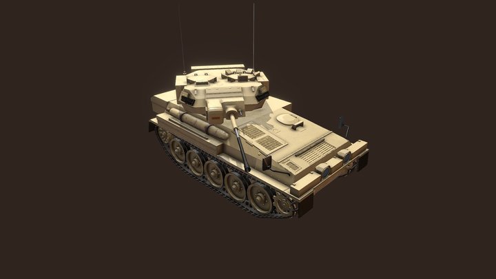 FV107 Light Tank 3D Model