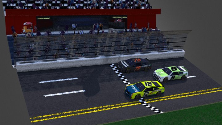 Low Poly Stock Cars 3D Model