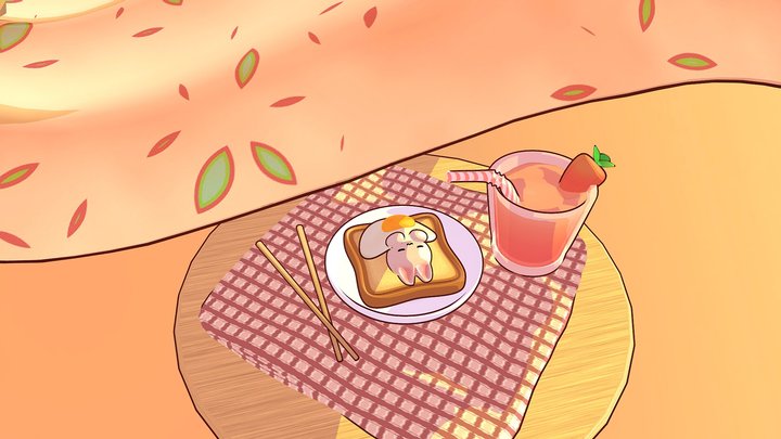 A Bunny's Morning 3D Model