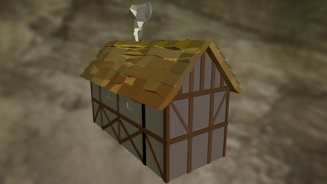 Lowpoly Medieval House 3D Model