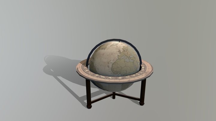 Floor Globe 3D Model