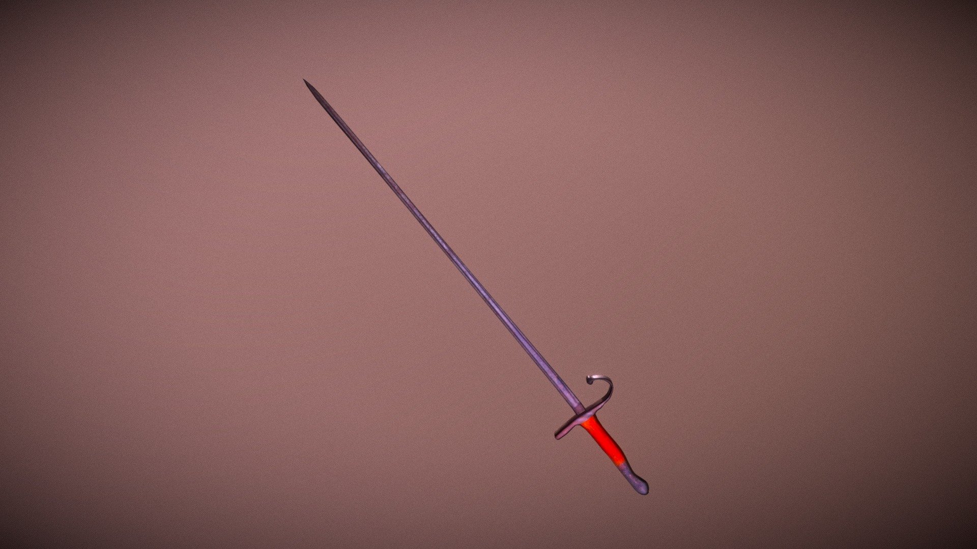 Low Poly Old Officer Sword