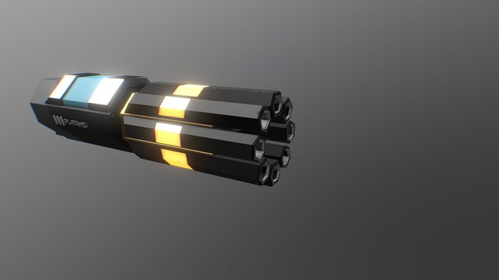Plasmid 3-mode Cannon 3D Model