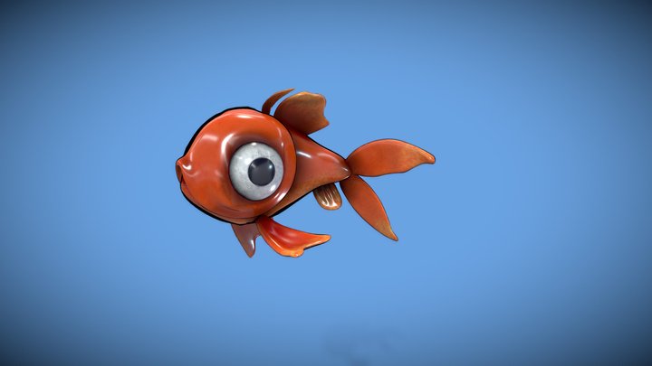 Red Fish - Swim Cycle 3D Model