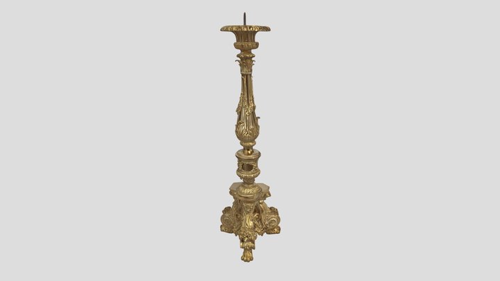 Ornate gold decorative candlestick holder