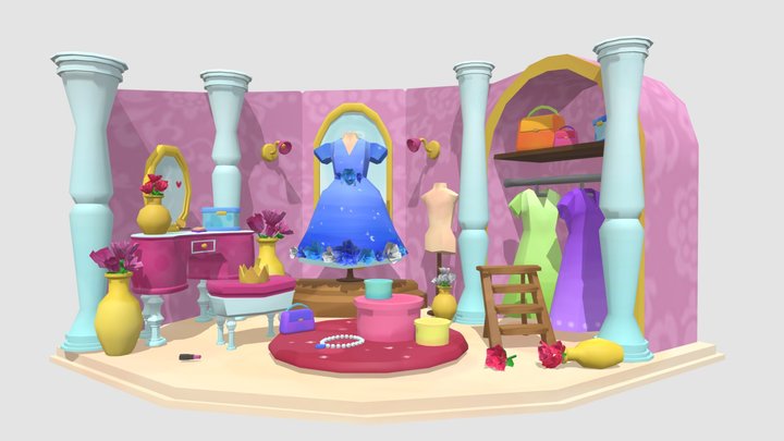 DAE Crib - Messy Princess 3D Model