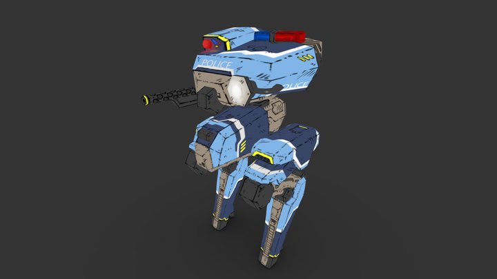 Patrol Robot 3D Model