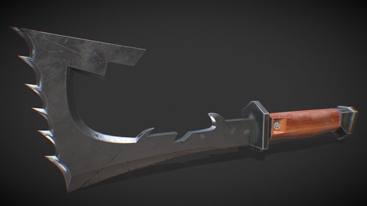 Cleaver blade_low poly 3D Model