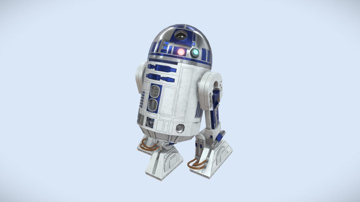 R2-D2 low-poly 3D Model