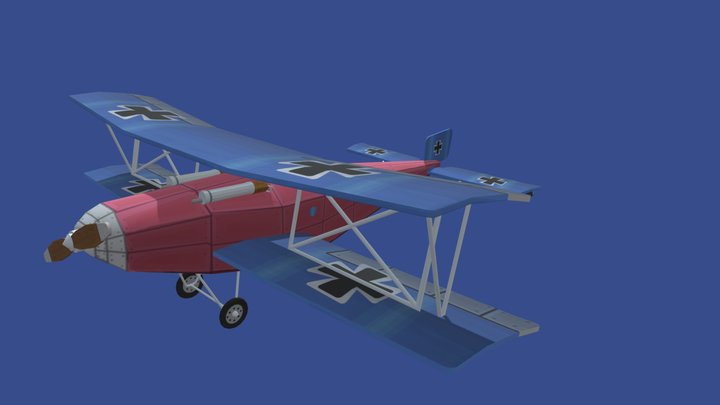 siemens-schuckert stylished plane 3D Model