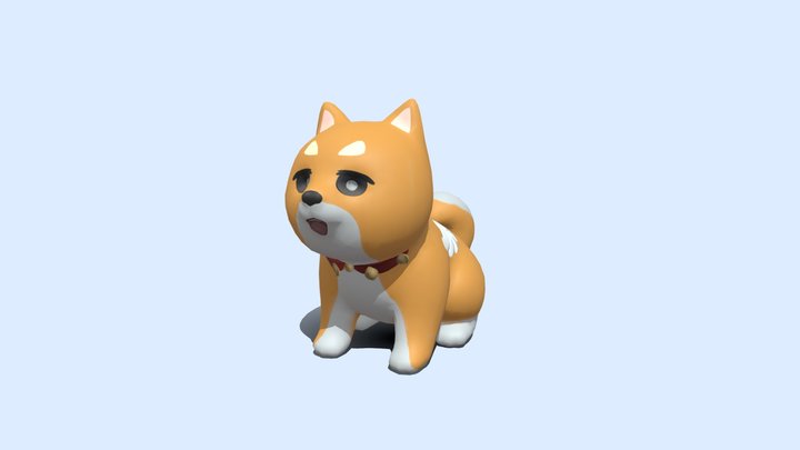 Angel Shiba 3D Model