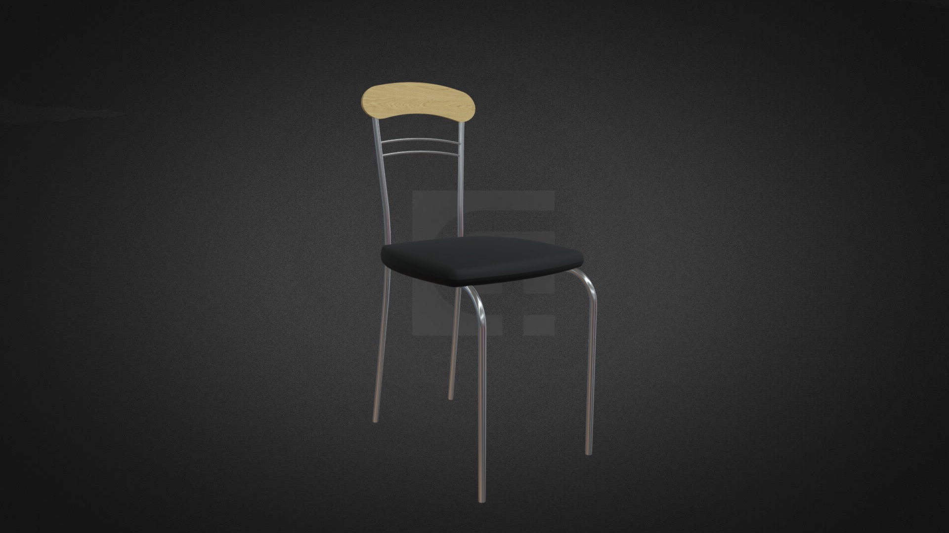 3D model Tulip Chair Hire - This is a 3D model of the Tulip Chair Hire. The 3D model is about a chair with a cushion.