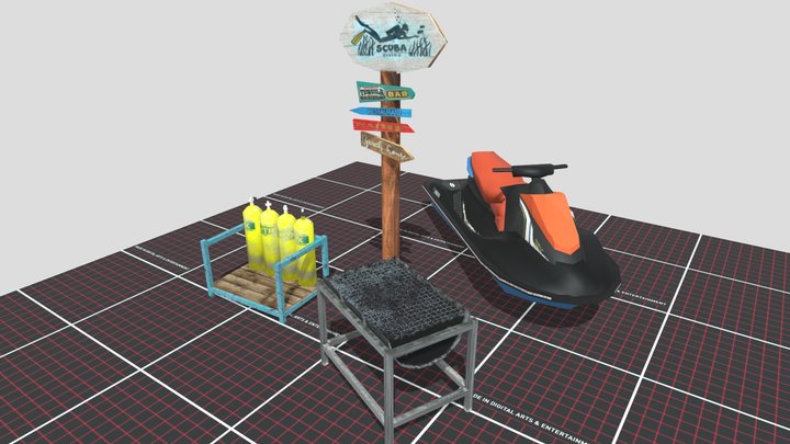 DAE 5 Finished Props - By The Ocean 3D Model
