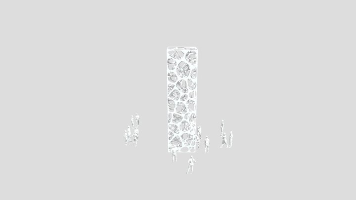 Laura Roberton - Plaster Tower With Holes 3D Model