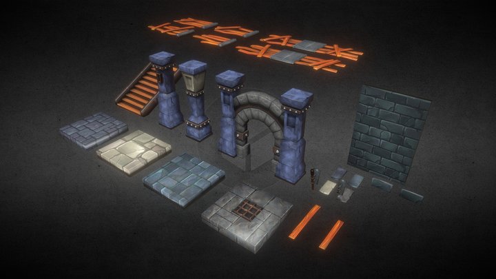 Dungeon Kit 3D Model