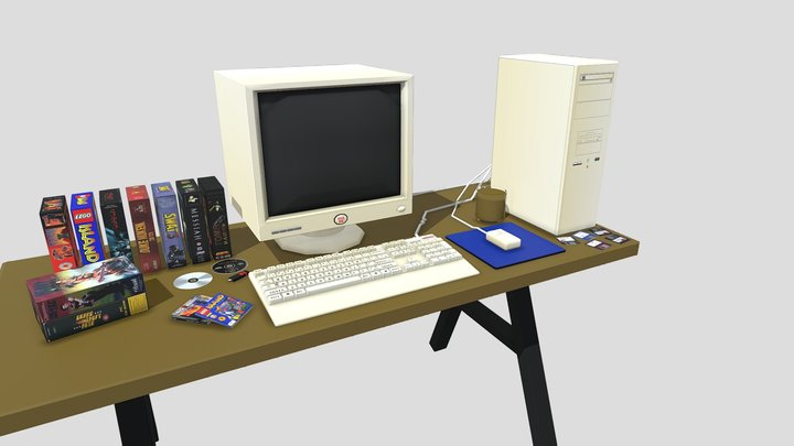 Retro 98/XP Gaming Desktop Setup