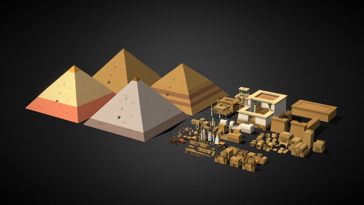 Egypt City Props 3D Model
