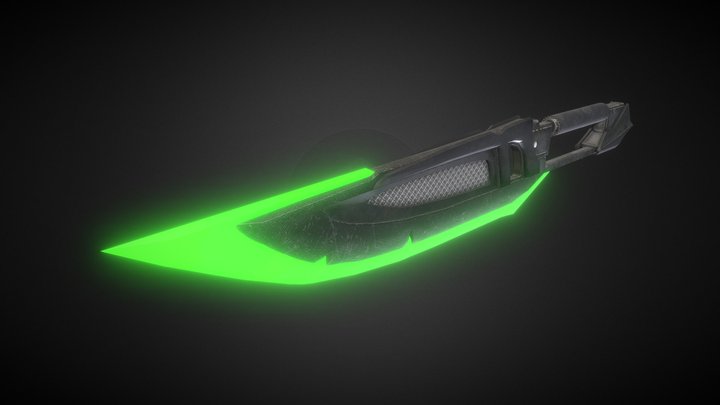 Sci-fi Plasma Knife [PBR] 3D Model