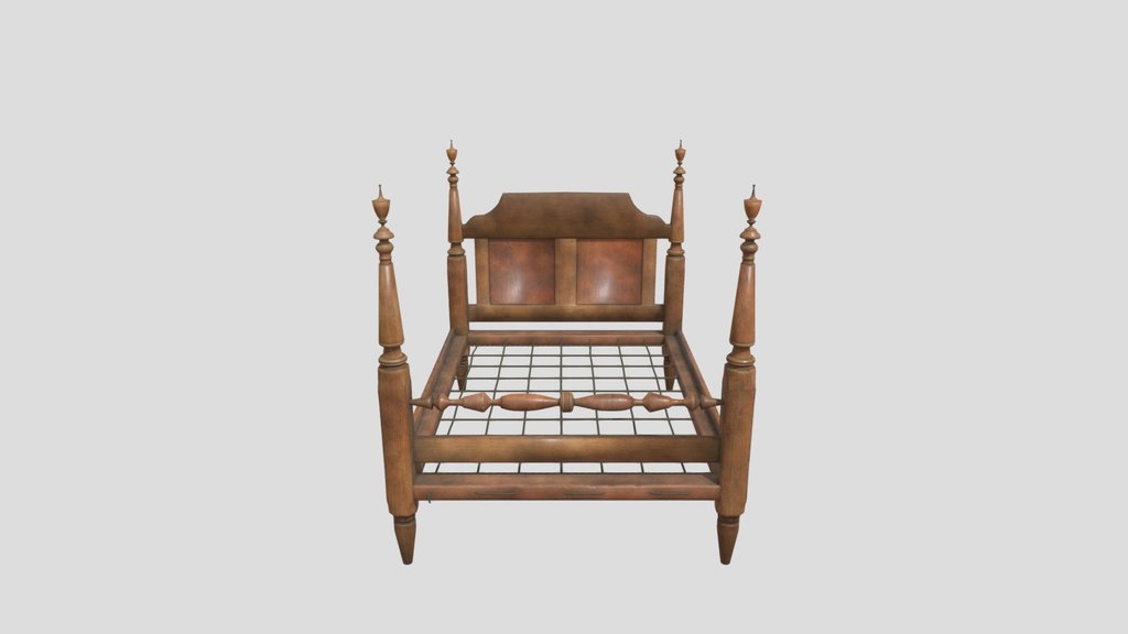 1800s Four Poster Rope Bed