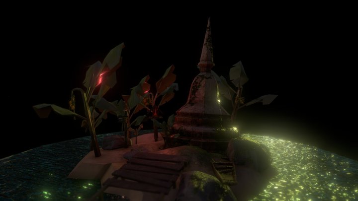 Sanctuary Island Diorama 3D Model