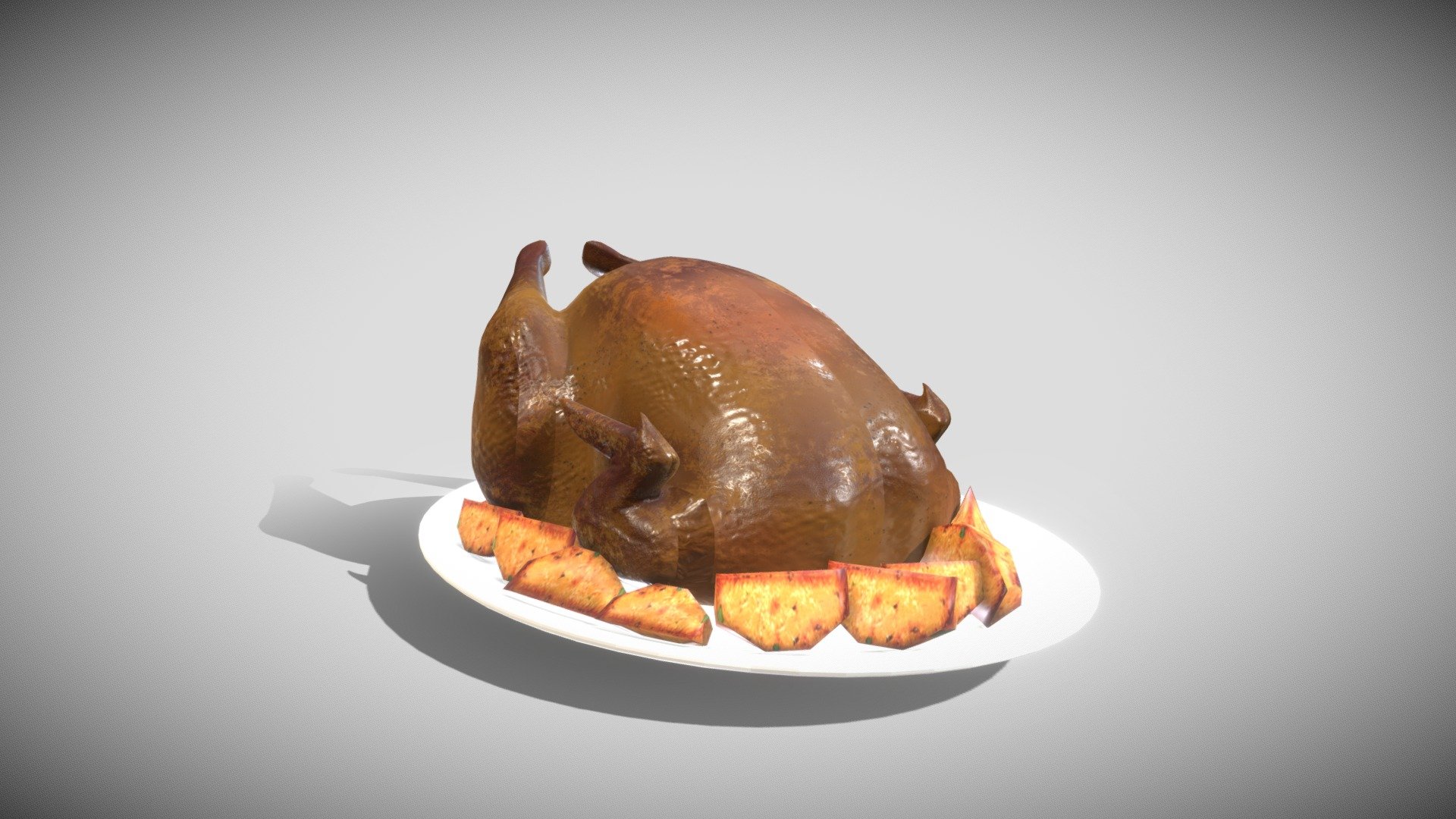 Roasted chicken - Download Free 3D model by Persio Augusto Torno ...