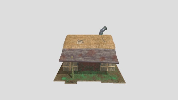 Thatched Swamp House 3D Model