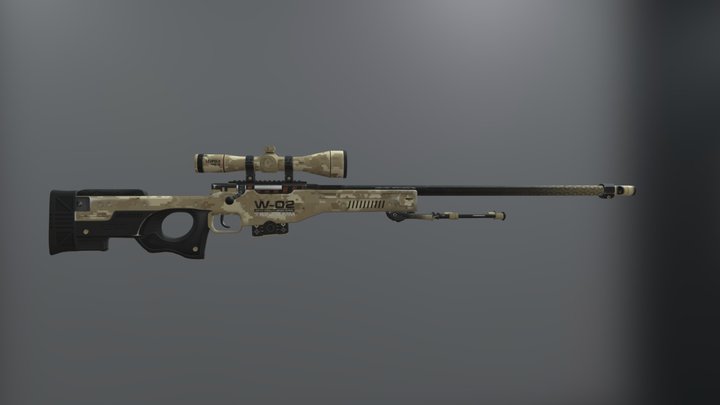 AWP | DESERT BURIAL 3D Model