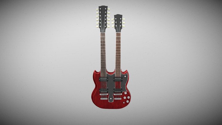 Guitare Gibson Doubleneck 3D Model