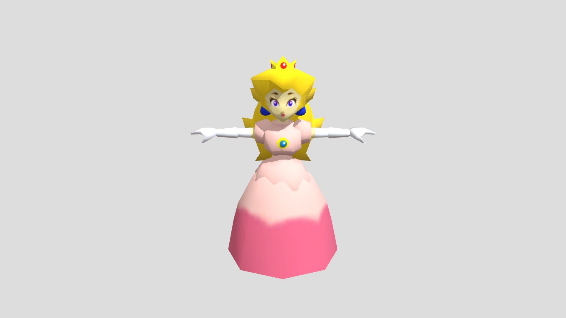 princess peach 3d model download blender