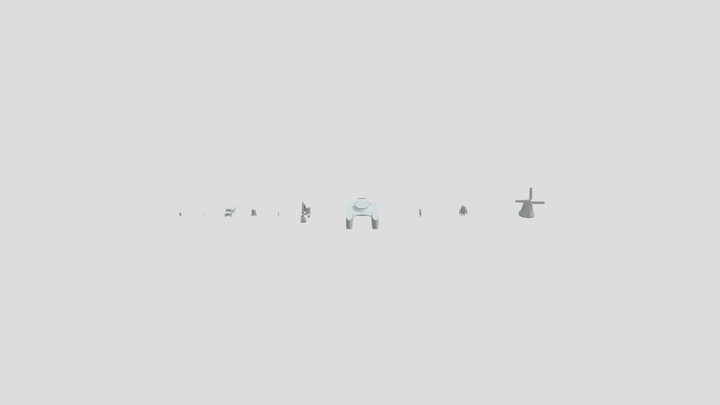10 Objets Blocking 3D Model