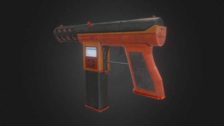 TEC-9 - MP3 aka iPod Gun 3D Model