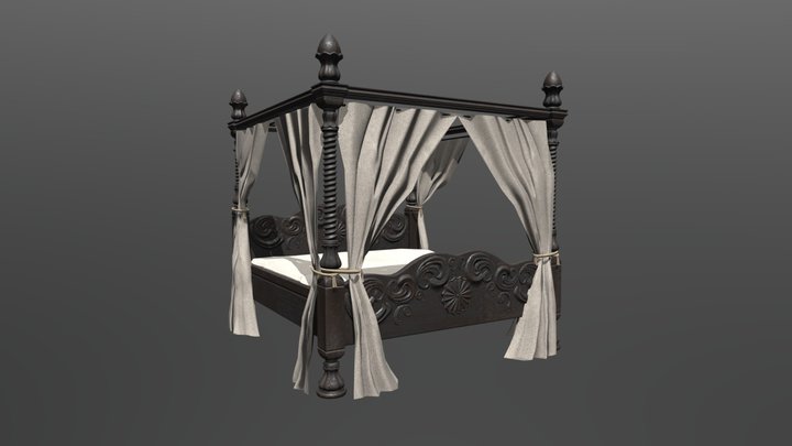 Unseen: Fancy Bed 3D Model